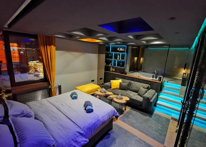 Smart Luxury Penthouse - Private Sauna, Hot-tub, Cinema At The Location In * Skopje